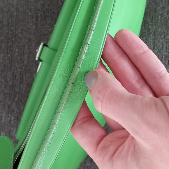 💚RARE Ralph Lauren💚 - Kelly Green Leather Equestrian Stirrup Hobo Bag - Picture 16 of 16